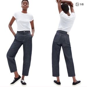 Everlane The Arc Jeans Sz 29 in Dark Indigo Barrel Leg